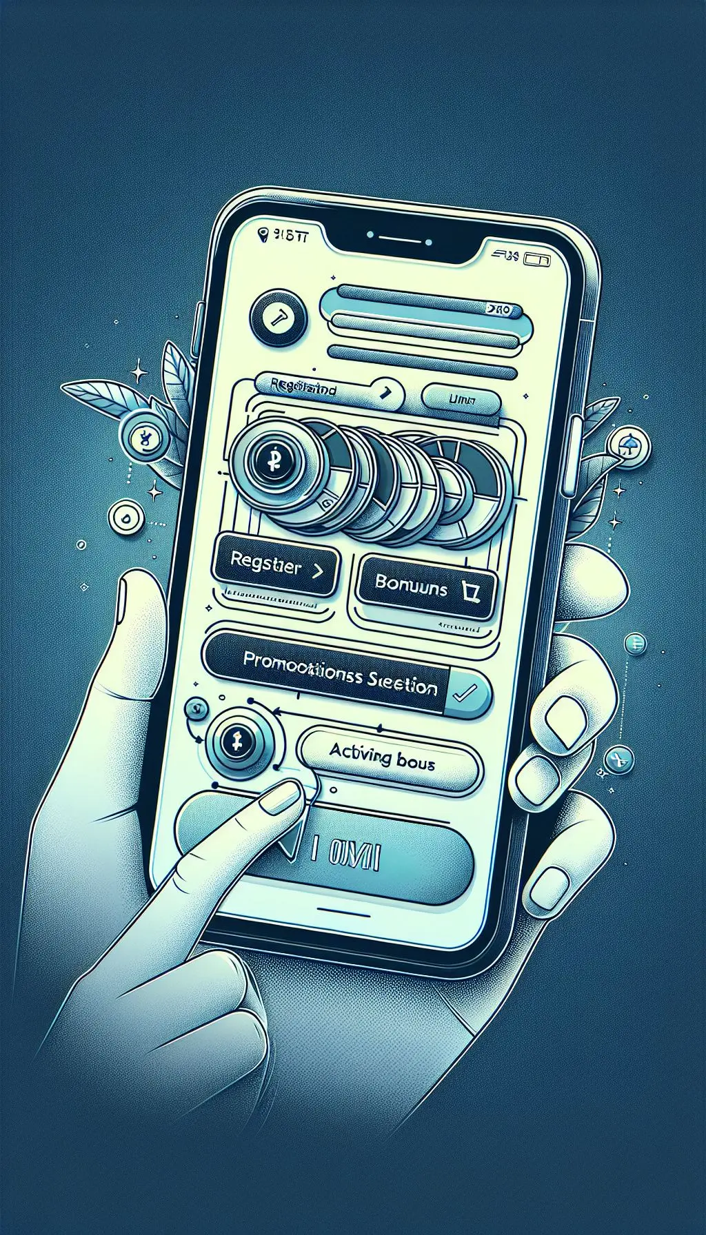 Tutorial visual de registro y activación de bono en Stake Colombia en interfaz móvil