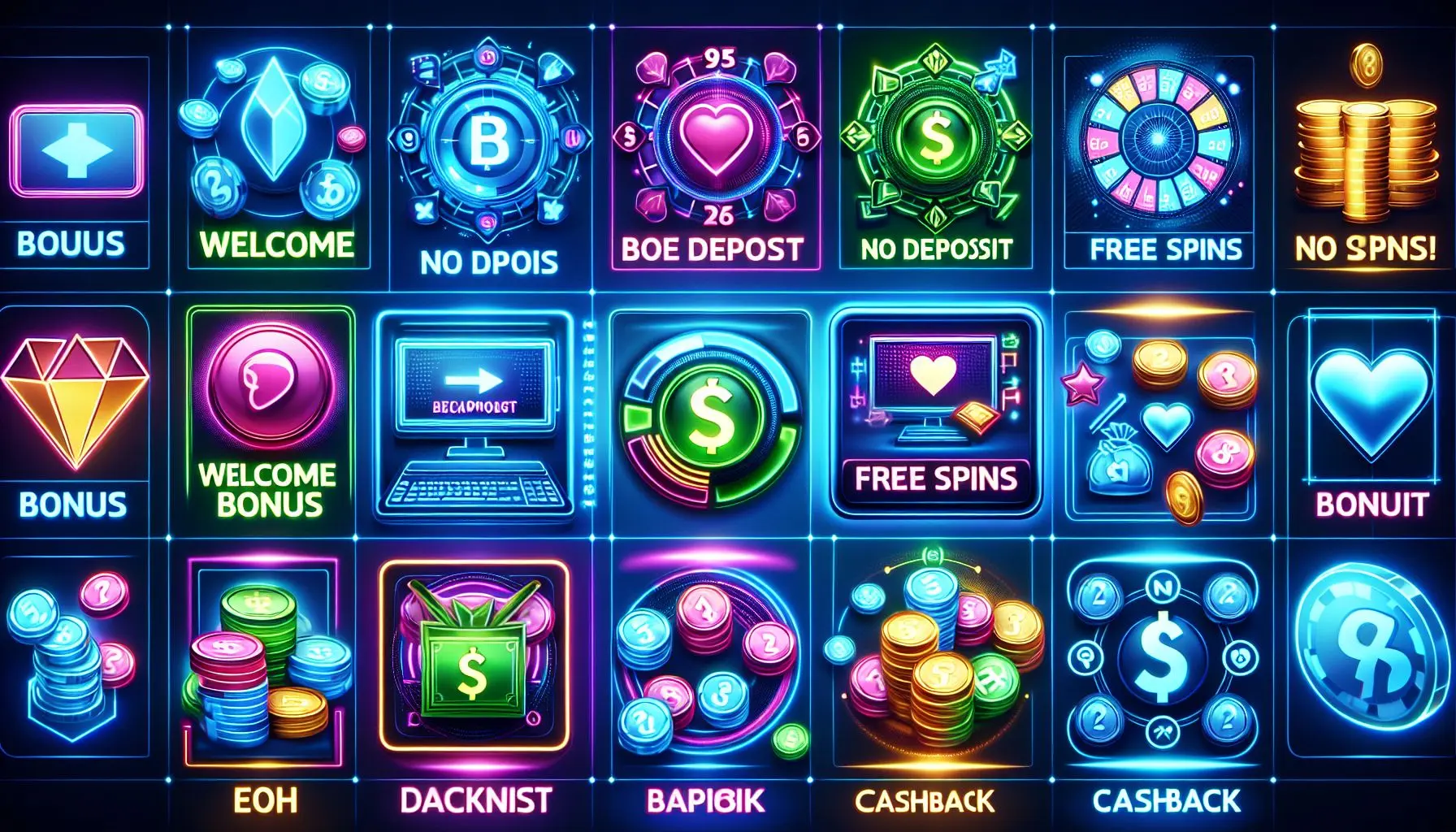 Variedad de tipos de bonos Stake representados visualmente para jugadores en Colombia