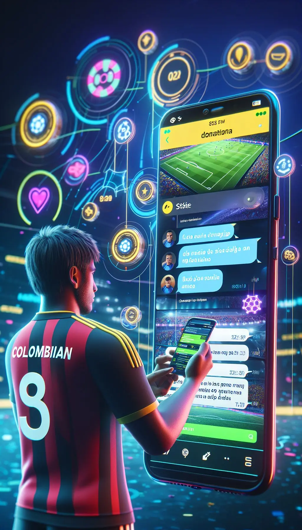 Usuario consultando chat en vivo Stake desde móvil