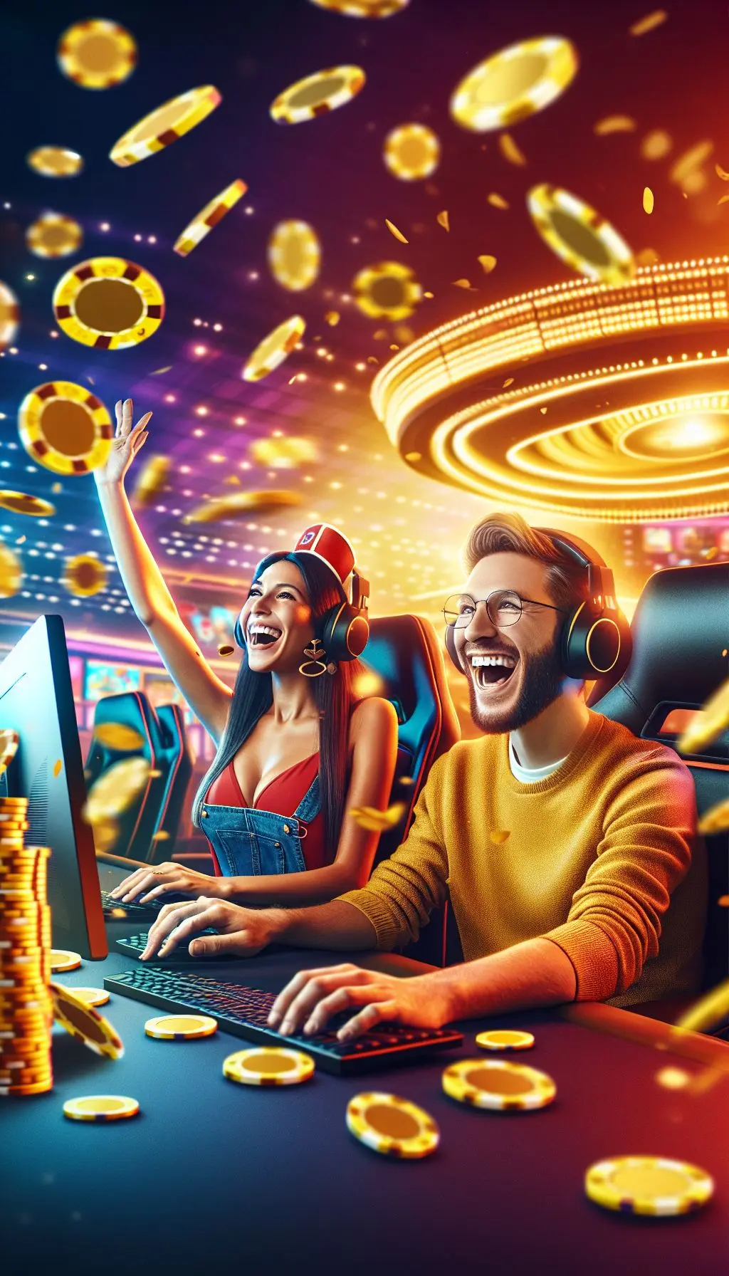 Jugadores usando códigos promocionales en un casino online colombiano