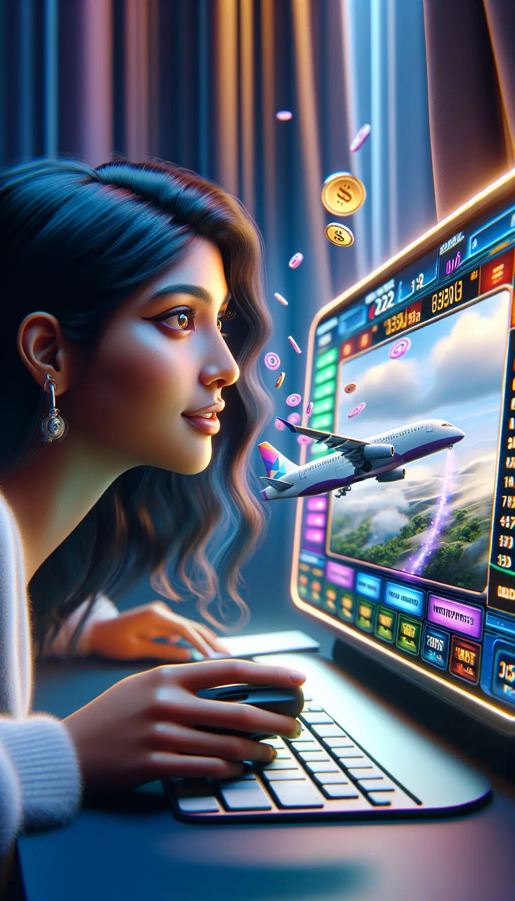 Jugador emocionado frente a la pantalla jugando Avia Masters Stake