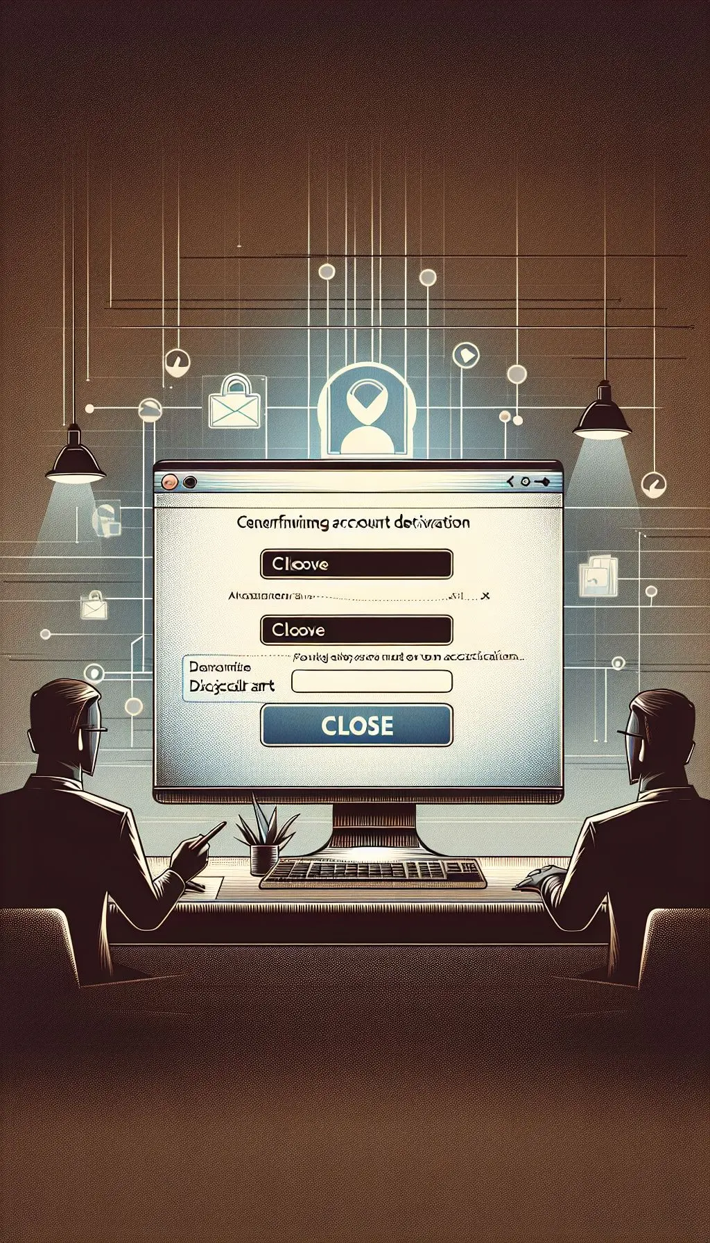 Ilustración del paso final para cerrar una cuenta de Stake de forma segura