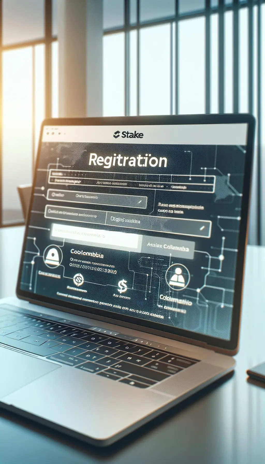 Formulario de registro de Stake para jugadores de Colombia, interfaz limpia y clara