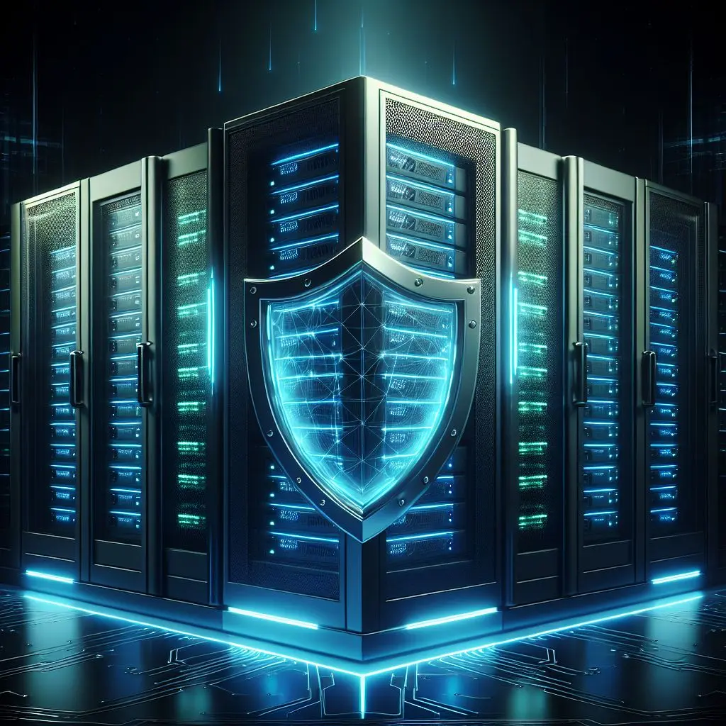 Centro de datos protegido representando seguridad de información en Stake