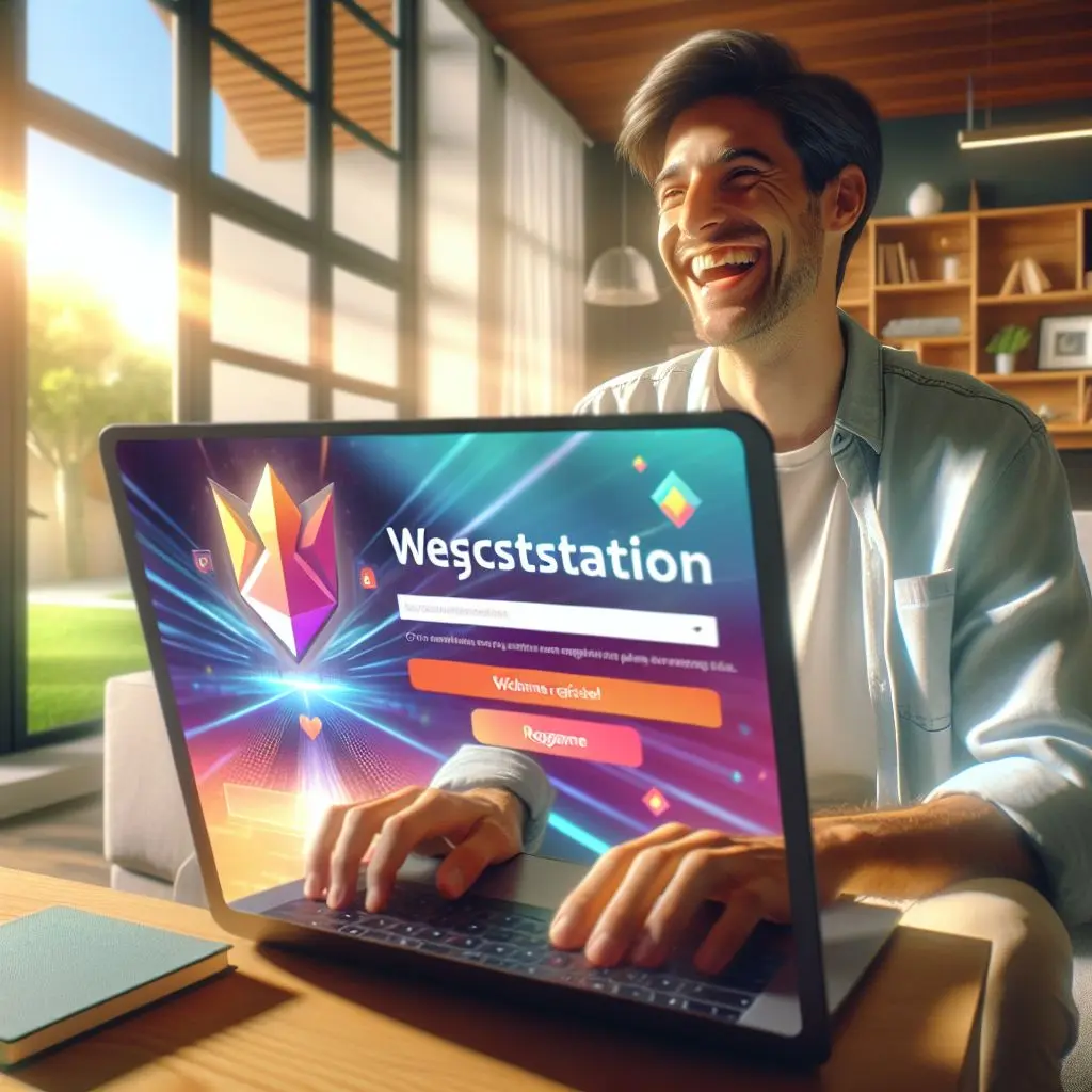 Usuario bonaerense registrándose en Stake Casino desde su laptop en casa