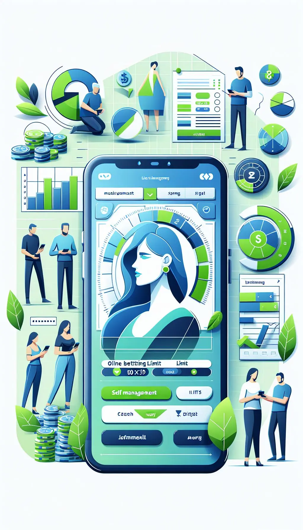 Herramientas de autogestión y límites en Stake Colombia visibles en una laptop y un móvil.